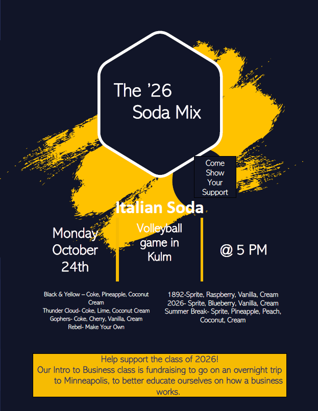 2026 Soda Mix Menu Poster