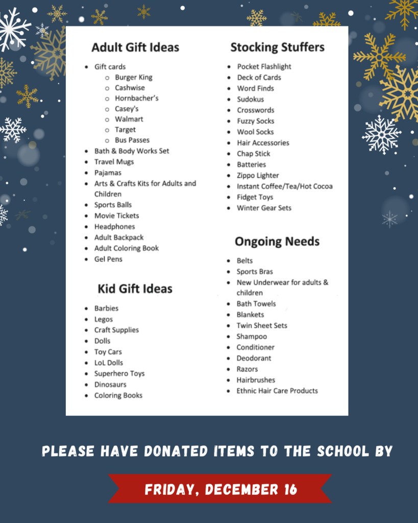 Homeless Shelter Donation Drive